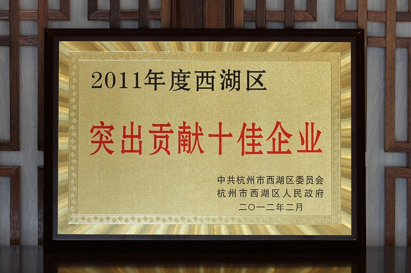 天堂硅谷榮獲“西湖區突出貢獻十佳企業”稱號